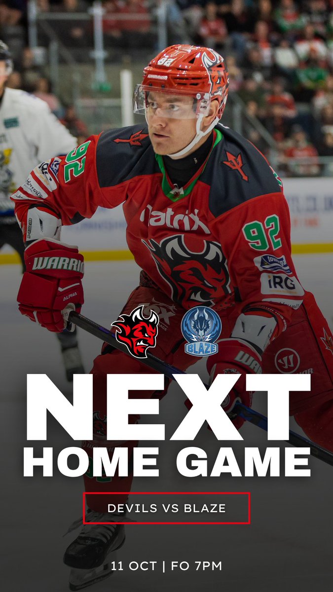 cardiffdevils's tweet photo. 𝗡𝗘𝗫𝗧 𝗛𝗢𝗠𝗘 𝗚𝗔𝗠𝗘  😈🏒 

Be quick, as this one is nearly a #HellOut

2️⃣ tickets up for grabs ➡️ 🎟️ https://t.co/UH03jzYrnG https://t.co/gK3kIMdx2w