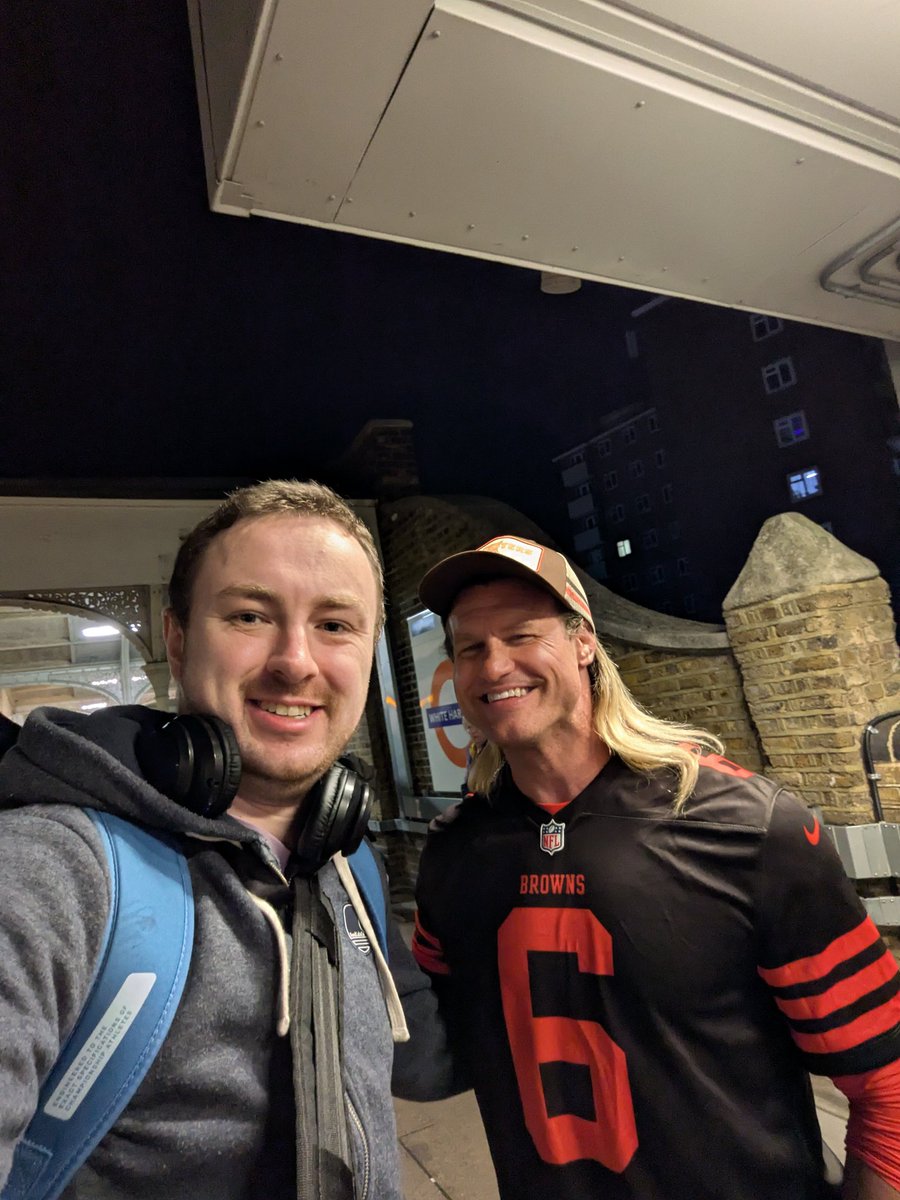 LinusH96's tweet image. Of all the things I thought would happen going to the @NFL in London today, meeting @NicTNemeth (Dolph Ziggler) was not on the bingo card