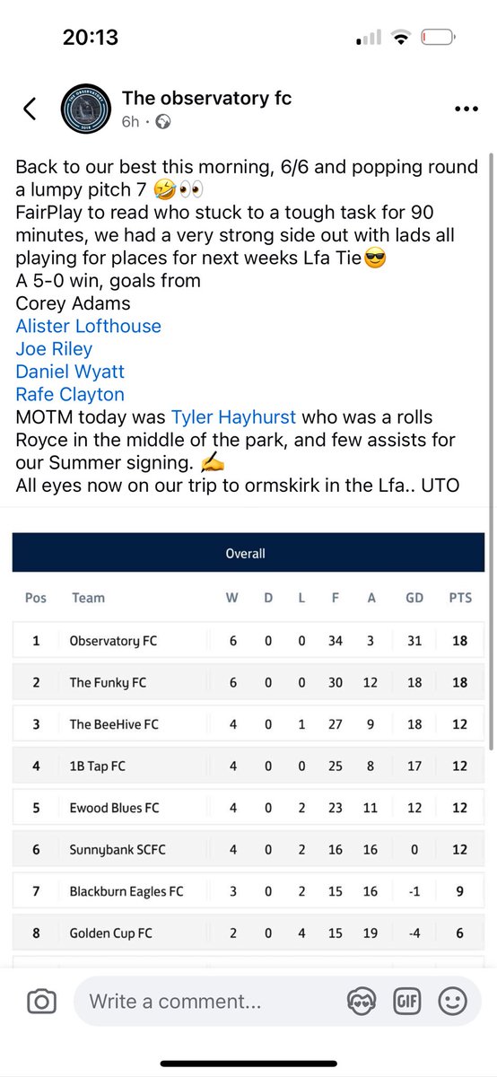 The Observatory FC tweet media