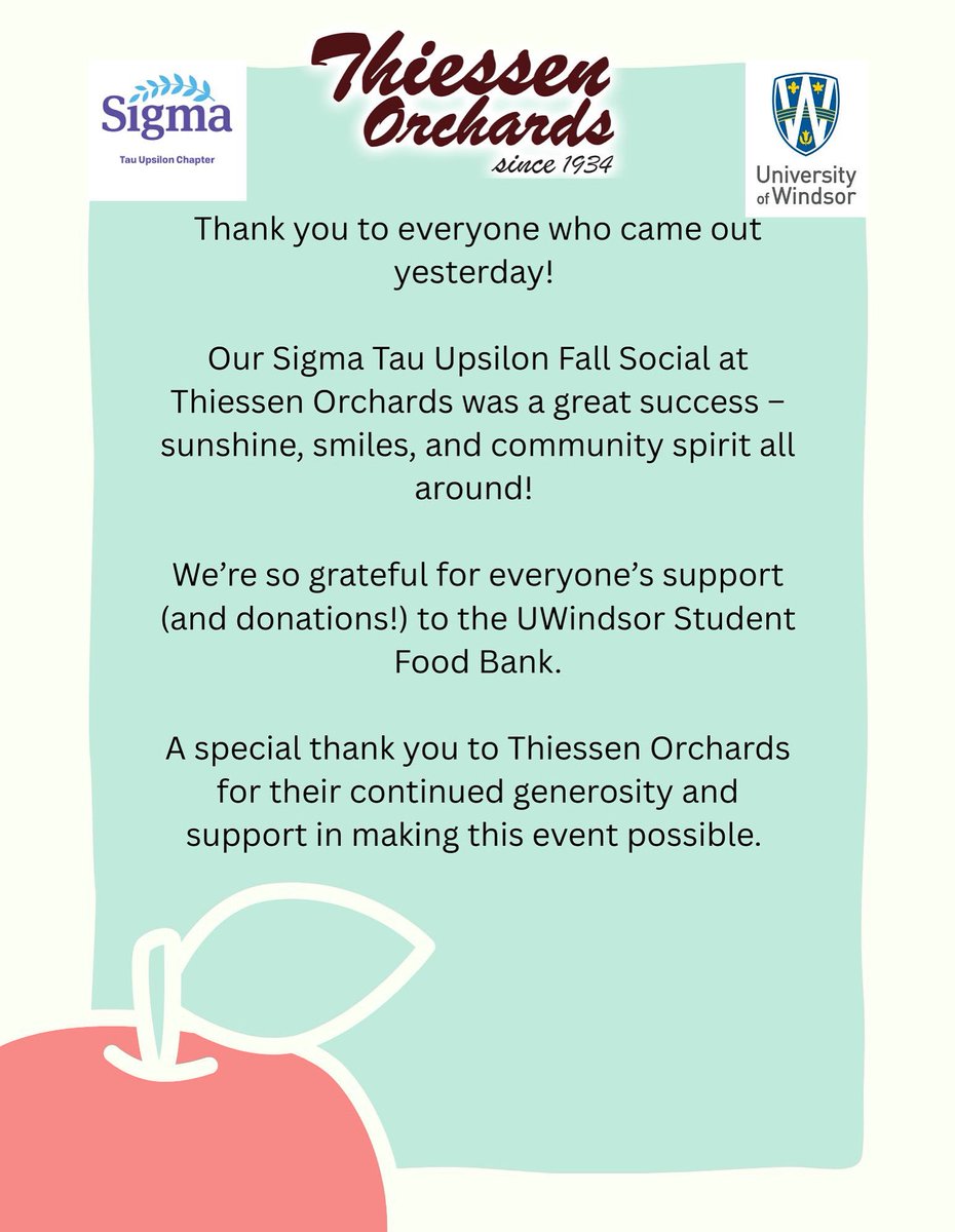 A huge thank you to our members that came out to greet everyone, and share information about our International Nursing Society Chapter. We were thrilled with the turnout, the generous donations, and the community spirit shown.

A special thank you to <a href="/ThiessenOrchard/">Thiessen Orchards</a>