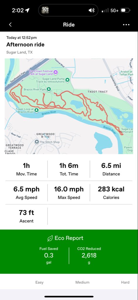 Slow, short ride for 45 today! Hopefully it helps shake whatever has had me down the last two weeks.