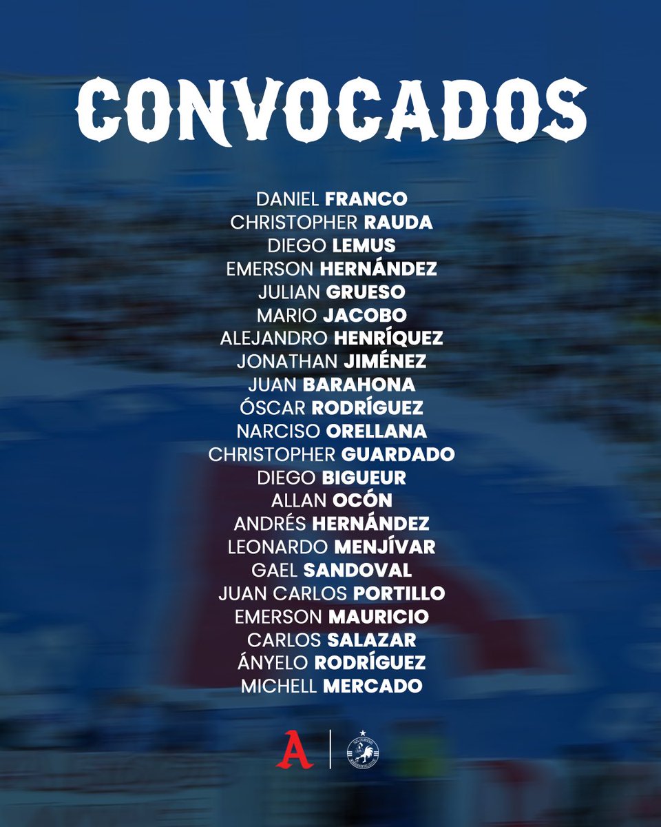 𝘾𝙊𝙉𝙑𝙊𝘾𝘼𝙏𝙊𝙍𝙄𝘼 ✍🏼

Estos son los elegidos por Ernesto Corti para el duelo ante Platense. 👊🏼

#LaGloriaNosPertenece #AlianzaFC 🅰️