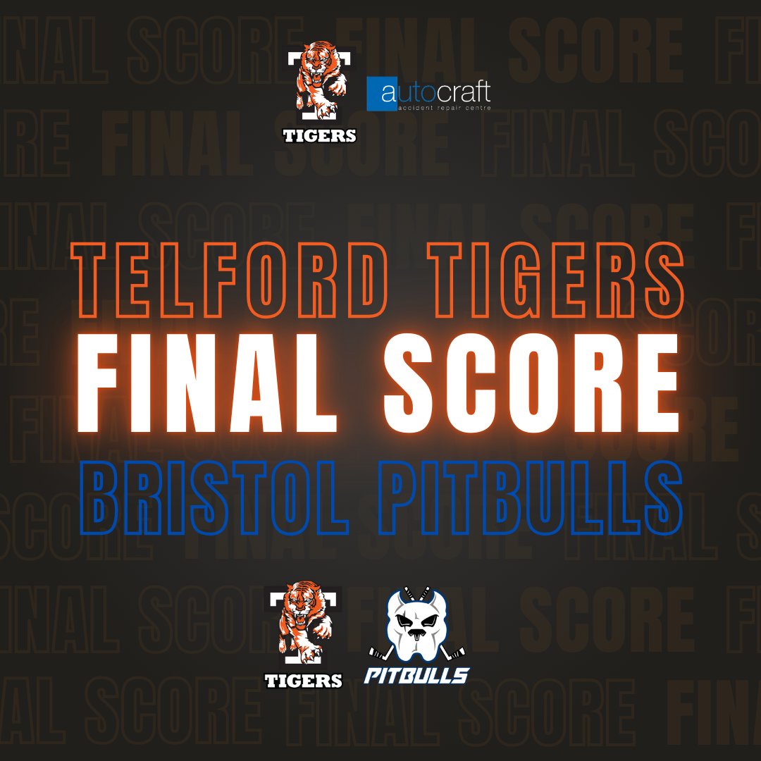 Tigersresults's tweet image. Final score @Telford_Tigers 9 @BristolPitbulls 4