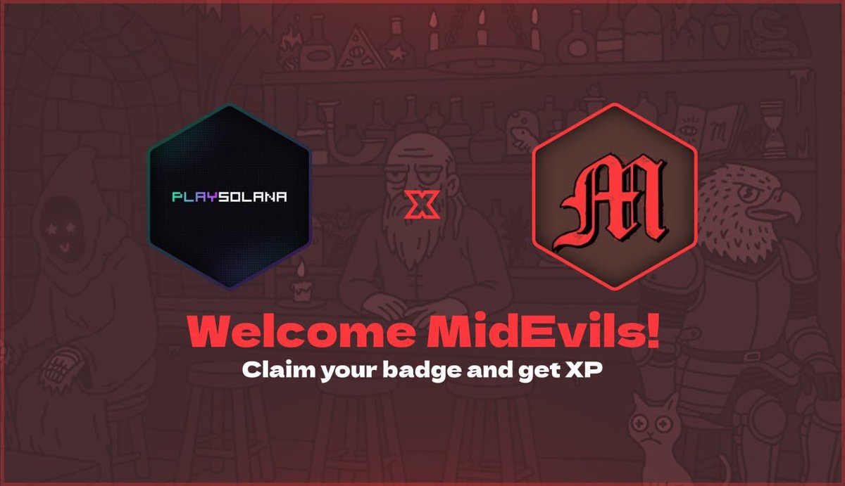 Congrats to all <a href="/MidEvilsNFT/">Mid Evils</a> holders.

You can now claim your Badge to start earning XP and secure your spot in the $PLAY airdrop