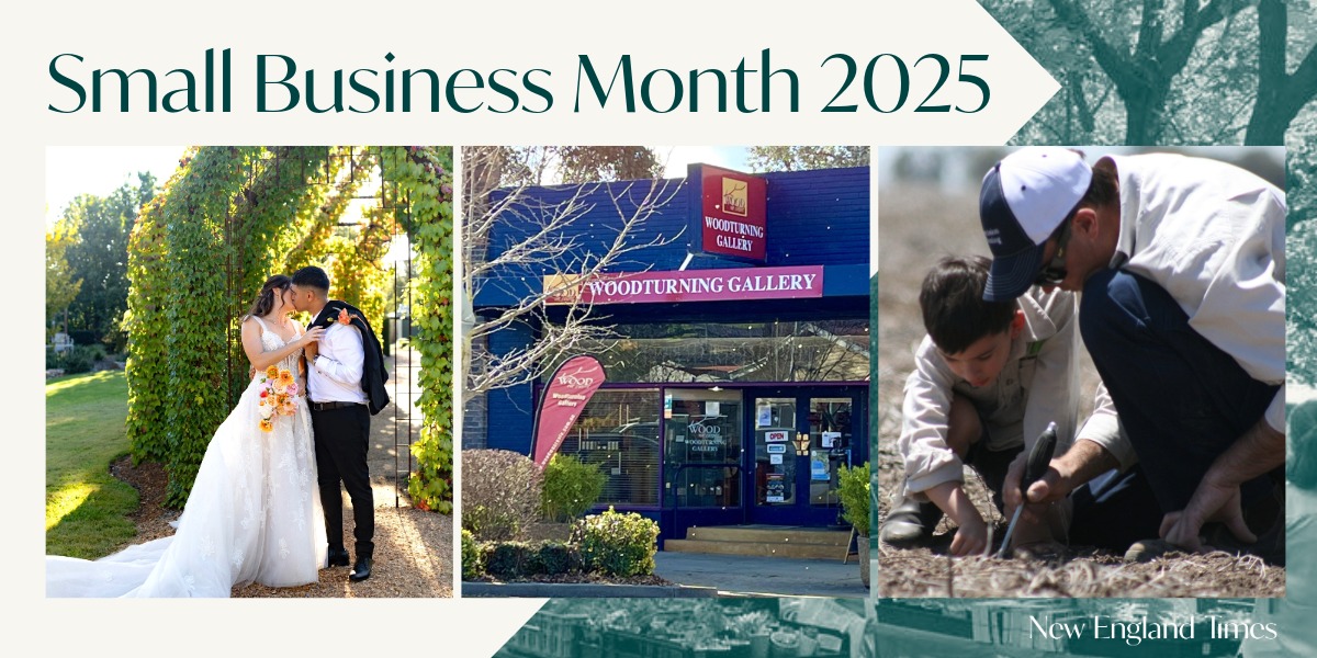 netimesau's tweet image. Today for small business month we have one of the best gardens to get married in, a stunning wood artist, and precision technology to grow the best crop possible. 
Click the link to read the full story on New England Times, paywall free. Really.  #neti...
netimes.com.au/2025/10/06/sbm…