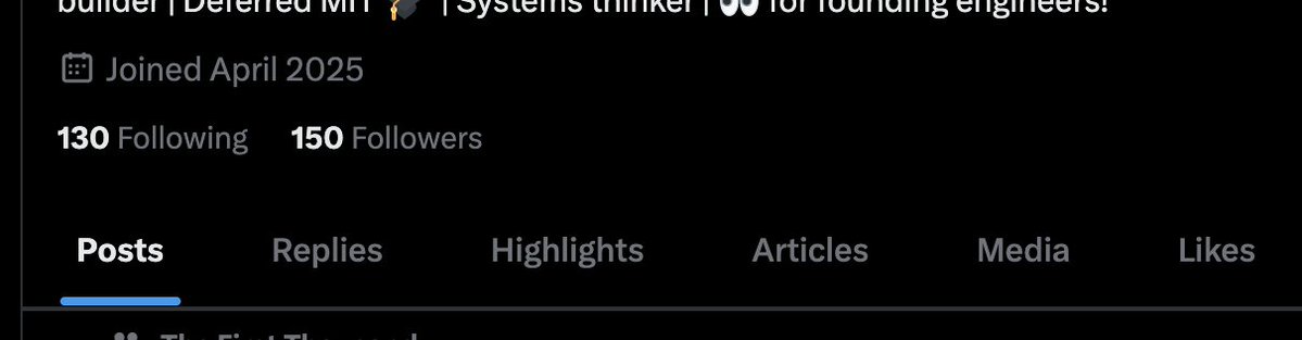 unscripted_path's tweet image. Reached 150!
Thanks everyone! (including the 3 bots who recently followed 😂)
If you're building or doing marketing in:
- B2C AI
- Finance
- Personal growth apps
Would love to connect, discuss, and learn more about challenges and joys of starting up!