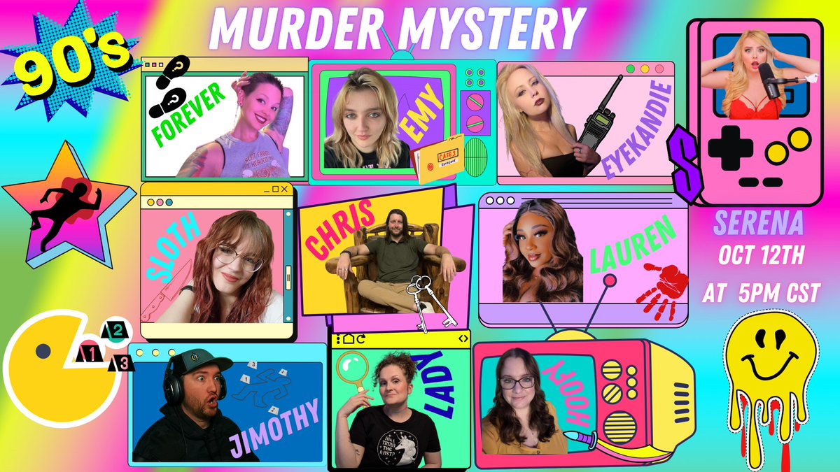 serena_parisss's tweet image. MURDER MYSTERY is SO back (90s edition) 💿💀
Who gets murdered? Who’s the murderer?!
Hitting Kick’s @KickStreaming Front Page next weekend!
So grateful for this cast, it’s gonna be totally killer 😏
Don’t miss out… come see who dun it!
#pitchkick #murdermystery