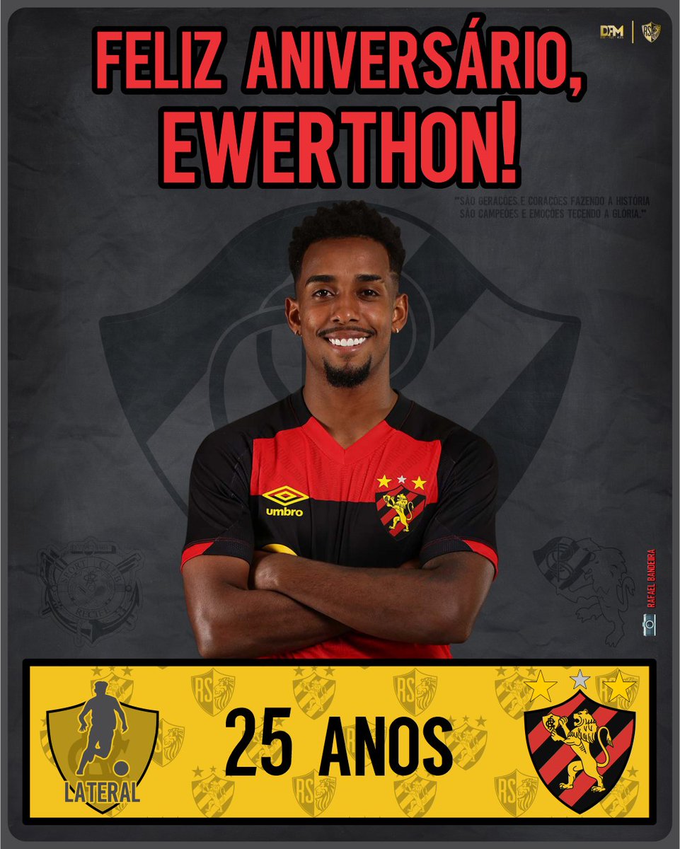 resenhasportana's tweet image. PARABÉNS, EWERTHON!
Hoje é aniversário do ex-lateral-direito Leonino, Ewerthon. 25 anos.
Desejamos tudo de melhor e agradecemos todos os serviços prestados ao @sportrecife!
#SCR #PST #AquiéSport #AniversárioSportano #Ewerthon #SportRecife #ResenhaSportana
📷 Rafael Bandeira