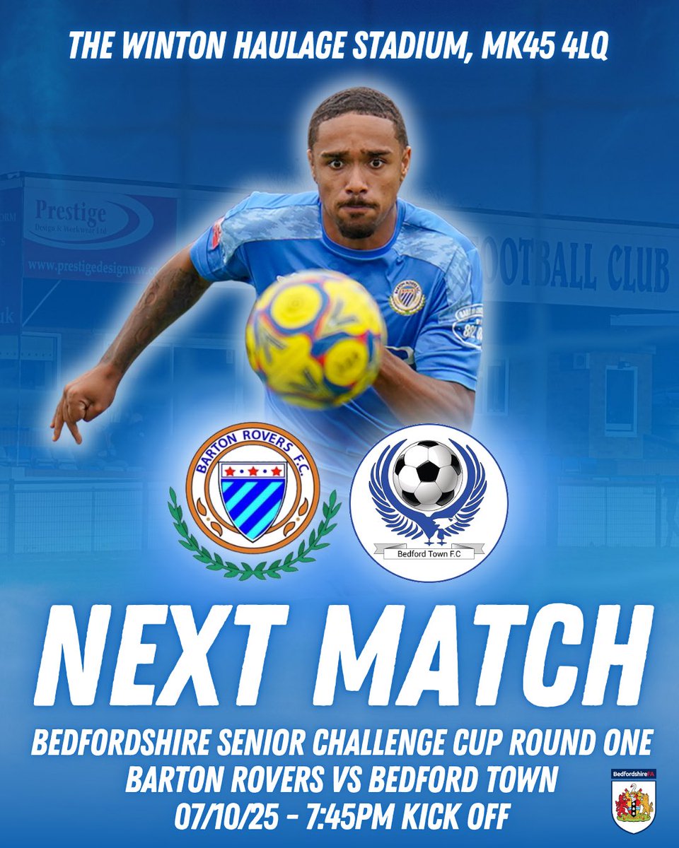 NEXT MATCH |

A visit from <a href="/NL_Enterprise/">Enterprise National League</a> side <a href="/BedfordTown/">Bedford Town FC</a> in the Cup is next on our agenda! 👊

<a href="/DuncanJackphoto/">Duncan Jack Photo</a> 📸