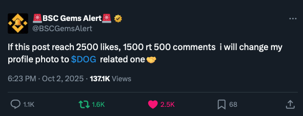 $DOG • The #1 Meme on BTC tweet media