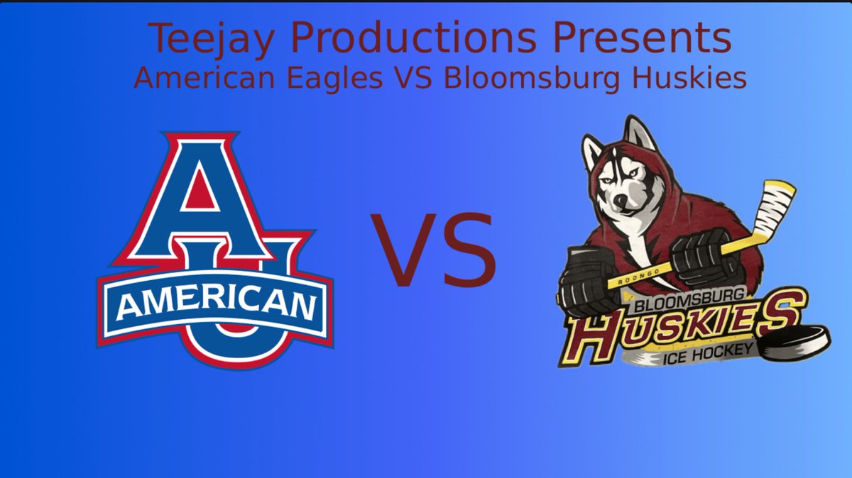 Join EJ Samuel and Jake “Biggie” Mills for today’s game between the Bloomsburg Huskies and the American Eagles!
Puck drop is at 3:45!

youtube.com/live/clxrpQMHH…