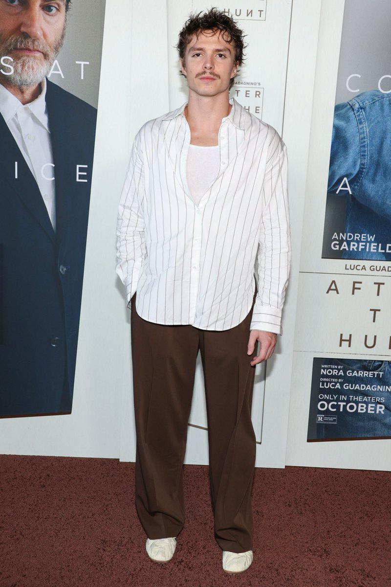 NickChavezBR's tweet image. Nicholas Alexander Chavez na exibição especial em Los Angeles do estúdio Amazon MGM do filme ‘After The Hunt’