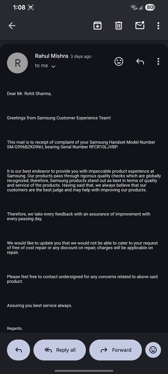 rhtshrm658's tweet photo. Three weeks wasted dealing with @SamsungSupport only to be denied a repair for the infamous Green Line screen defect on my Samsung Galaxy S21 Plus. They admit it's a priority issue but refuse to fix their own failure. Asking customers to pay for their systemic hardware defect. https://t.co/Qi2hYNsgk3