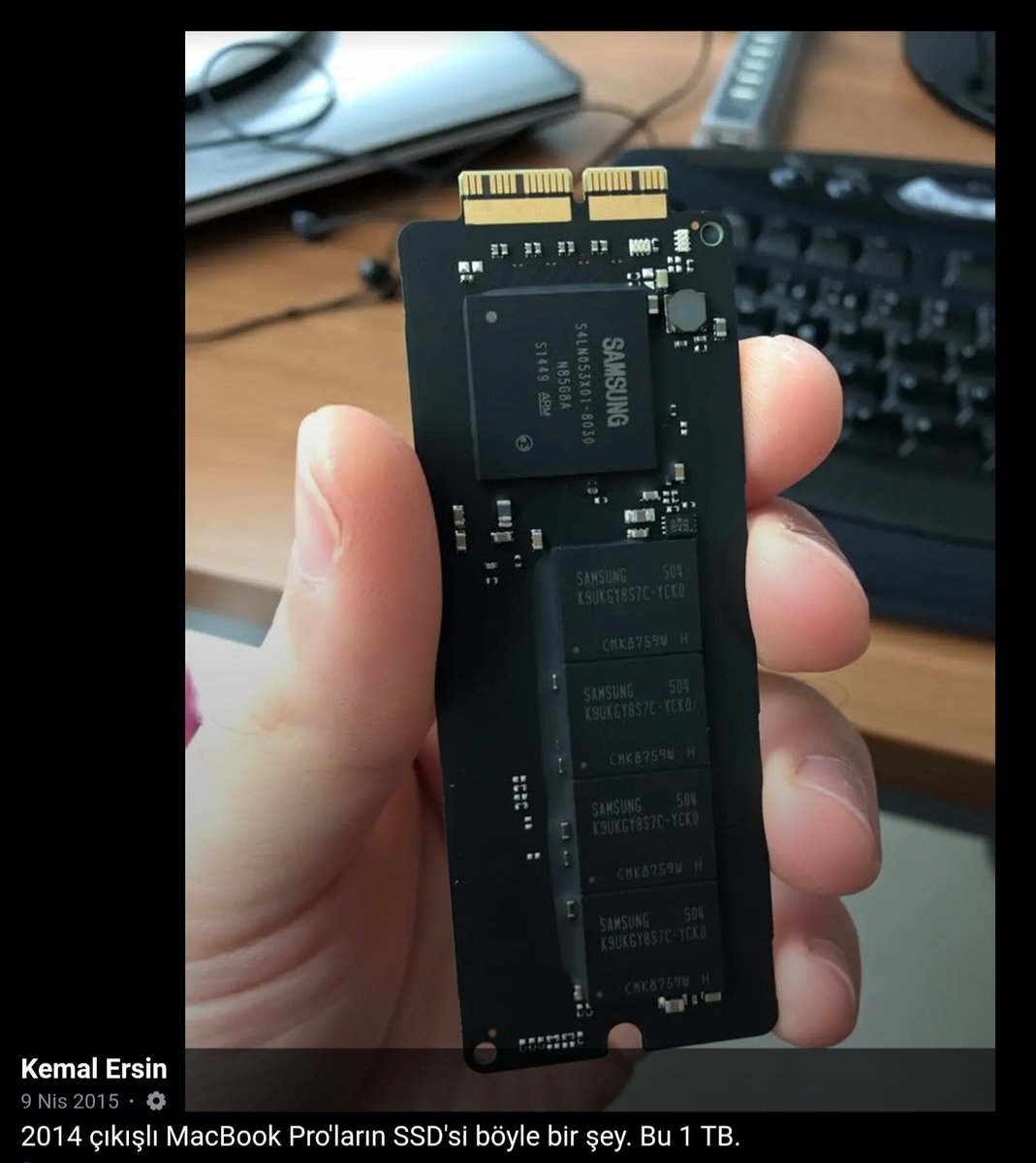 10 yıl önce "Onun SSD'si değiştirilemez" denilen 256 GB'lık retina ekranlı MacBook Pro'ya eBay'den getirttiğim 1 TB'lık Samsung SSD'yi takmıştım. Kapasiteyle birlikte okuma/yazma hızlarının artmasının yanında 1 TB'lık modeli almak yerine SSD'yi değiştirerek ciddi bir tasarruf