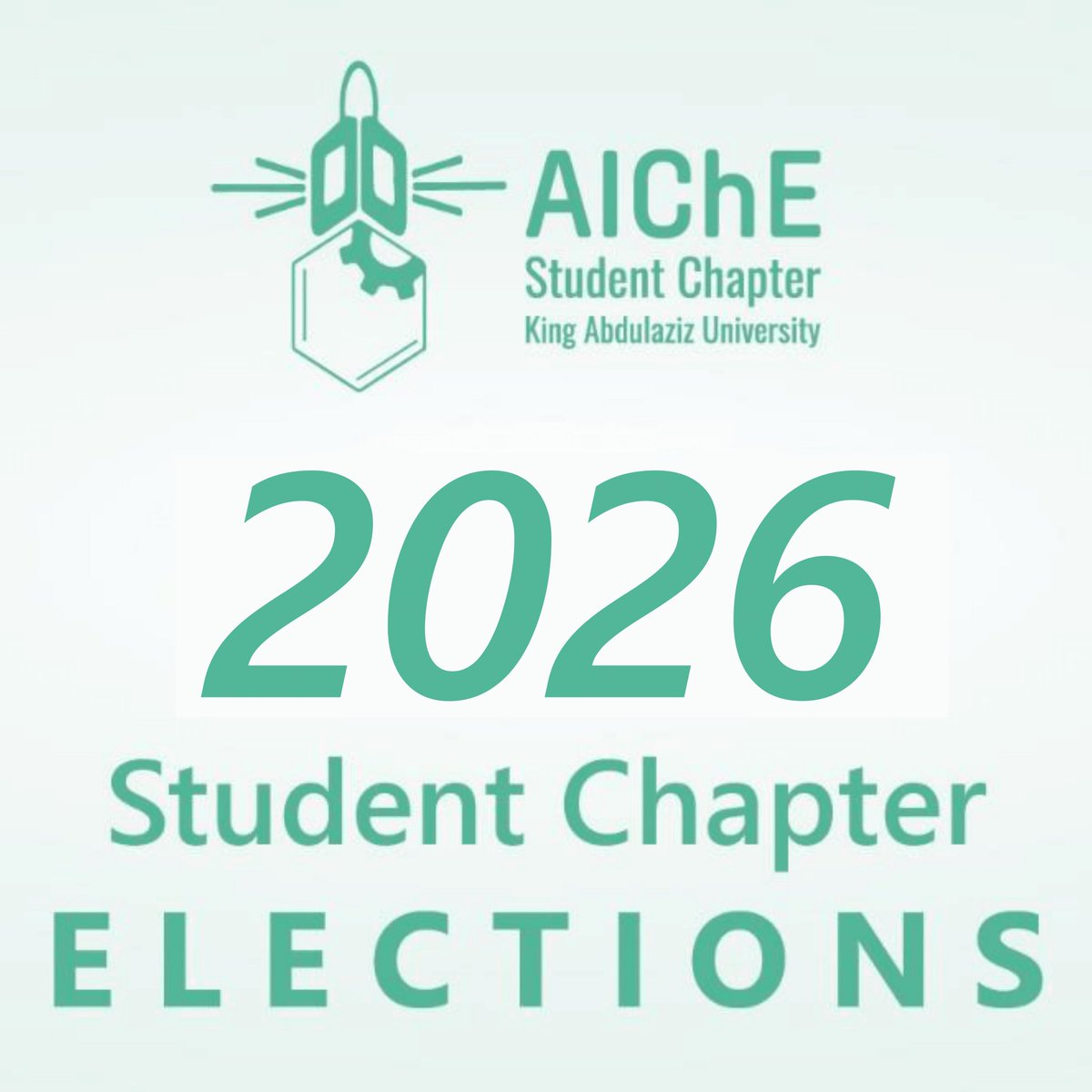 AIChE_KAU's tweet photo. The AICHE Chapter at King Abdulaziz University announces that the 2026 presidential elections are concluded!

The new president and vice president will be announce very soon! https://t.co/K1zv2JjCDA