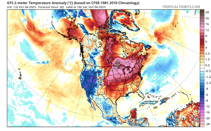 INSANE HISTORIC EVENT
HUNDREDS of records pulverized in Canada and in the Great Lakes States
Temperatures up to 10F+/14F above JULY average (as your author forecasted long time ago and many didn't believe it).
Widespread 90s and Night minimums 70s.
Absolute insanity.
Updates soon