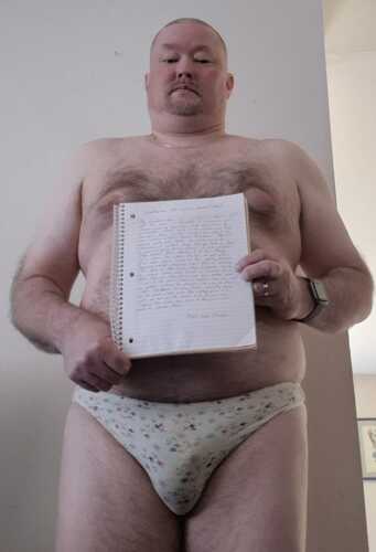 TwervertedSlut's tweet photo. Made this loser write out a confession and take a pic in the stolen  panties he referred to in the confession. Hope someone recognizes their  panties. #stolenpanties #exposed #confession #ConfessionTime #confessionsunday https://t.co/QfOXbuC8VA
