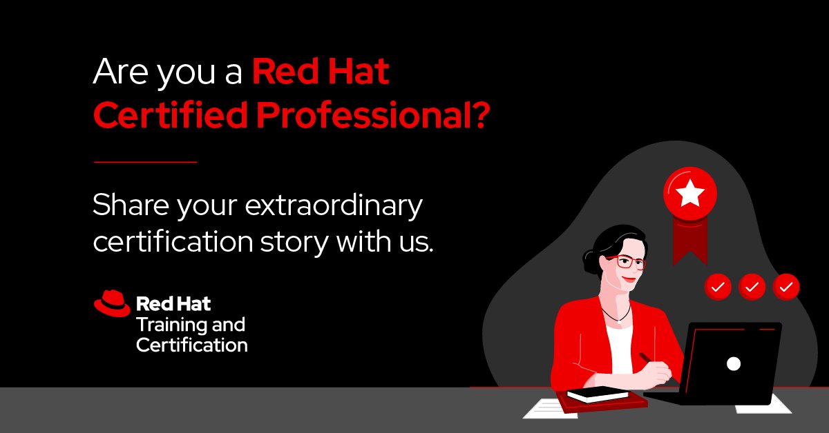 Calling all Certified Professionals! Claim your spot as the 2026 <a href="/RedHat/">Red Hat</a> Certified Professional of the Year. Submit your story today for the chance to be recognized: red.ht/46hpAb9