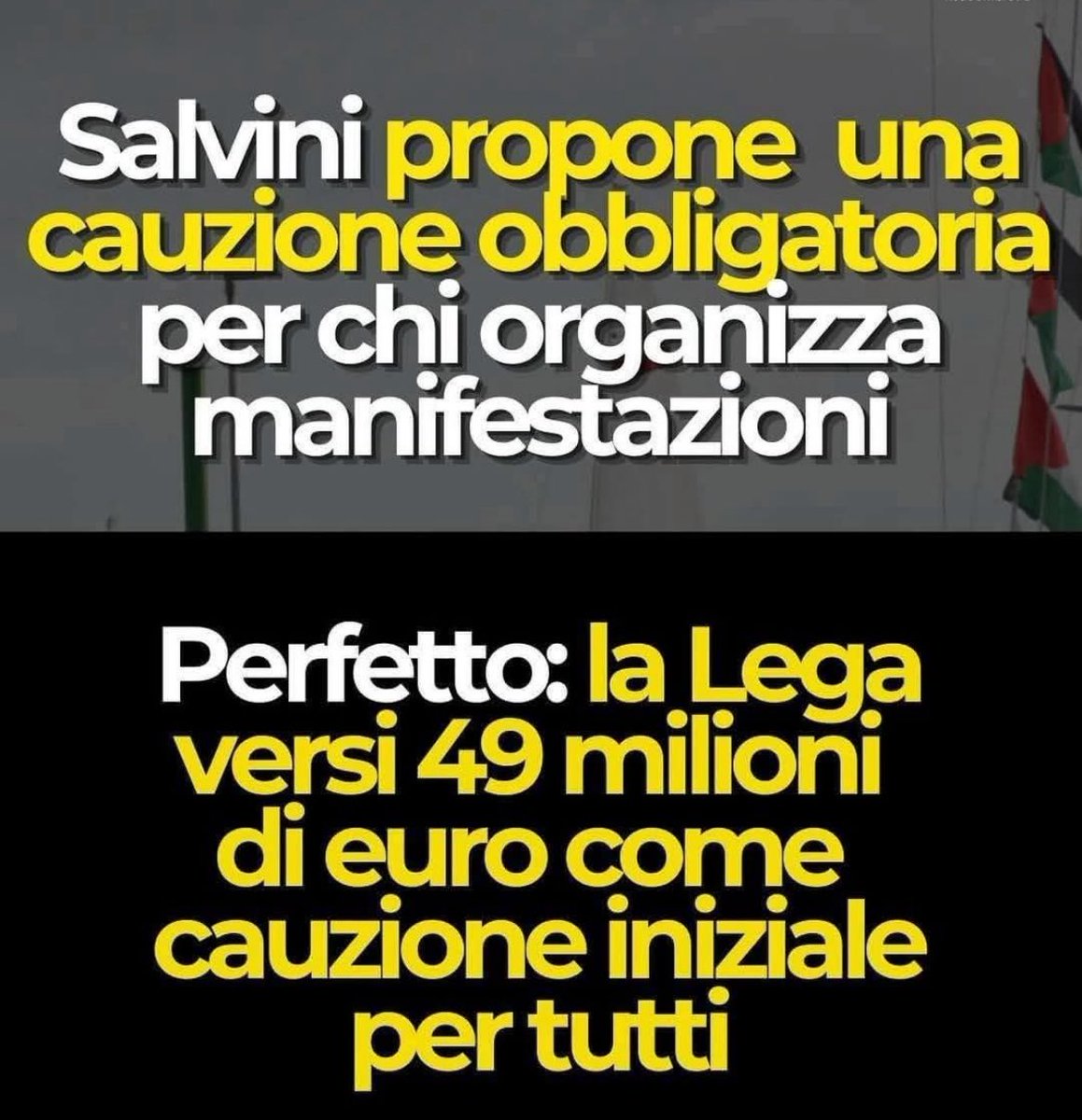 ValterRimini's tweet image. 🚨 Salvini noi ci stiamo ! 
Cominci la #Lega a versare i #49milioni di canone sparito dalle tasche degli italiani.  O non eravate voi quelli di “prima gli italiani “ ? 👇
#6ottobre #rassegnastampa #4ottobre #notizie #governoMeloni #Lega #Fdi #m5s #zonabianca #4disera