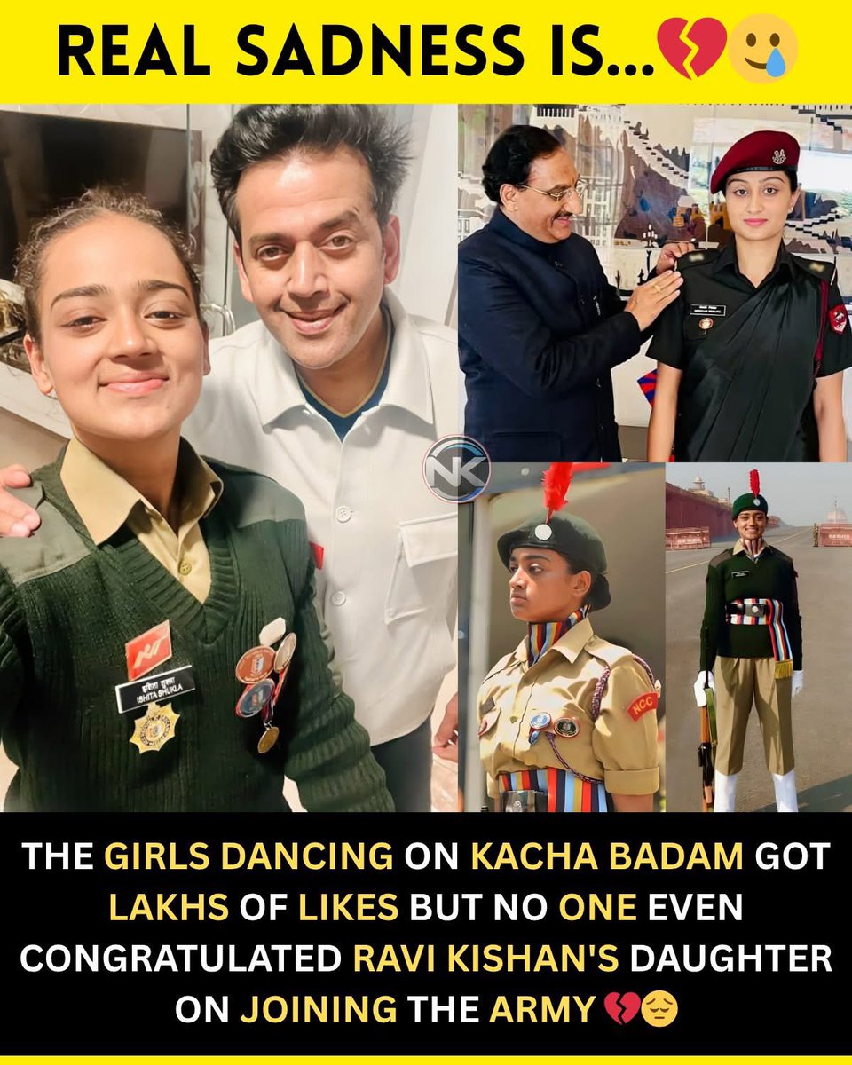 dev_2190's tweet photo. 🖐️ No #Nepotism only #proud | @ravikishann @indianarmy #salute 
 Note: she joined two years back..
https://t.co/wmMOwg3Iqu https://t.co/xQqxqp31iI