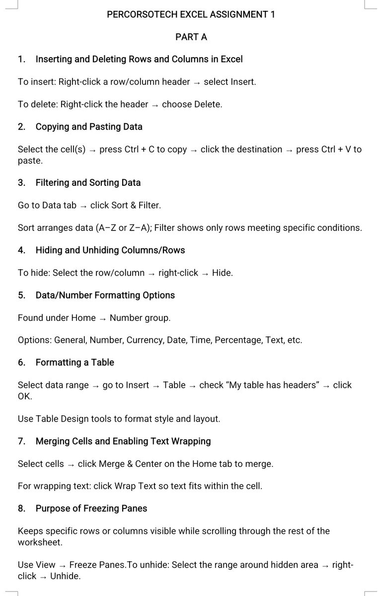 web3_emmyart's tweet image. “In God we trust; all others must bring data — preferably in Excel.” 📊
 “Excel is not just a spreadsheet — it’s the first lab of every data analyst.”
👨‍💻Week 2 Assignment diving deeper into use of Microsoft Excel
#PercorsoTech #DataAnalytics