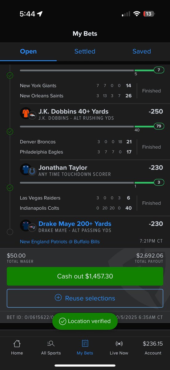 wheres_wilcox's tweet photo. @CodyBrownBets Do I cash out?!?! https://t.co/lje5GDLj9Z
