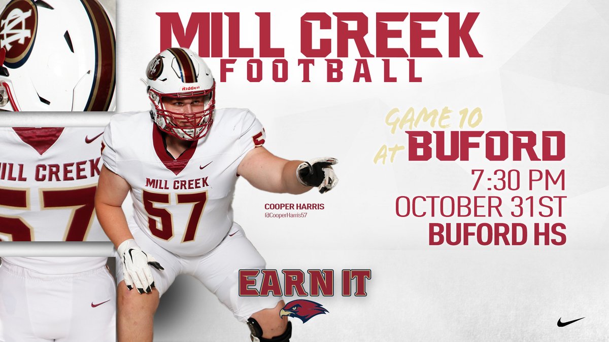 GAMEWEEK ‼️

🏈 vs. <a href="/buford_football/">Buford Football</a> 
📍 Buford HS
⏲️ 7:30 PM
📅 Friday, October 31st

#iMpaCt | #EARNIT