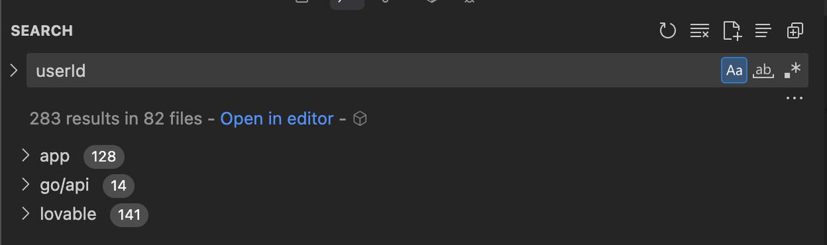 FabianHedin's tweet image. at lovable:
- userId in typescript frontend
- user_id in database
- userID in go backend