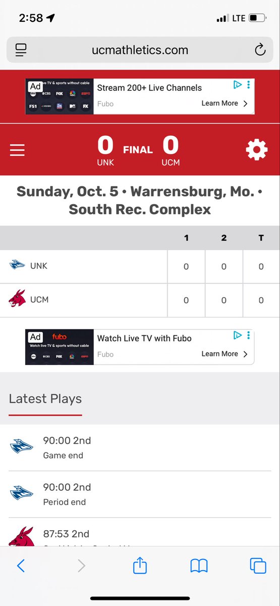 UNK Athletics (@unk_athletics) on Twitter photo The <a href="/UNK_Soccer/">UNK Women's Soccer</a> team fights off 14 corners & keeper Susie Bovaird makes 7 seven saves as the Lopers tie #10 Central Missouri!!
UNK returns home next weekend to face the Jets & โChos #LopesUp The <a href="/UNK_Soccer/">UNK Women's Soccer</a> team fights off 14 corners & keeper Susie Bovaird makes 7 seven saves as the Lopers tie #10 Central Missouri!!
UNK returns home next weekend to face the Jets & โChos #LopesUp