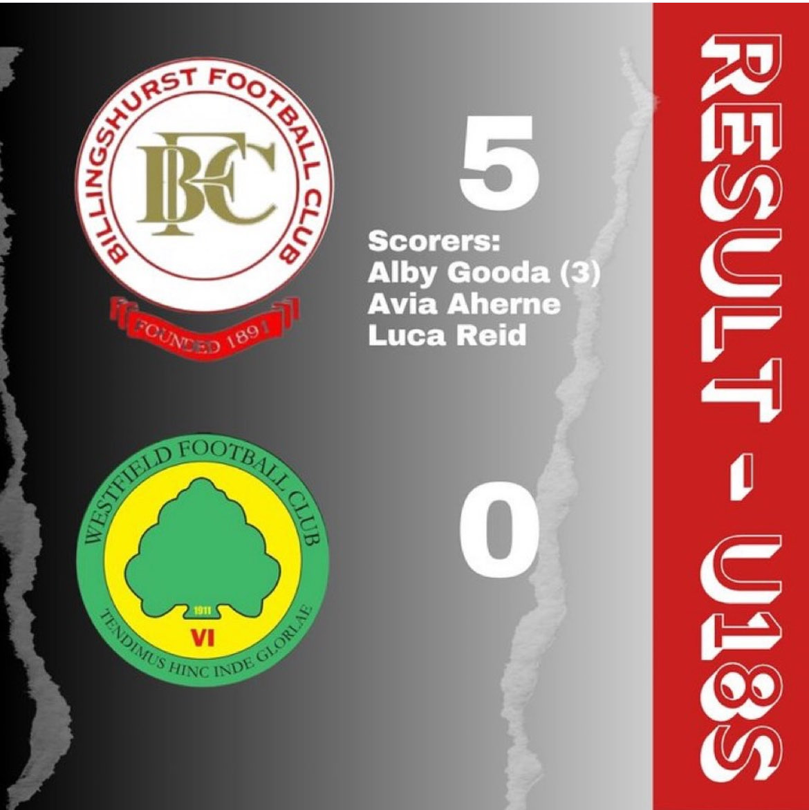 Great result in the cup today 
Alby scoring 9 seconds after kick off was a help 👏