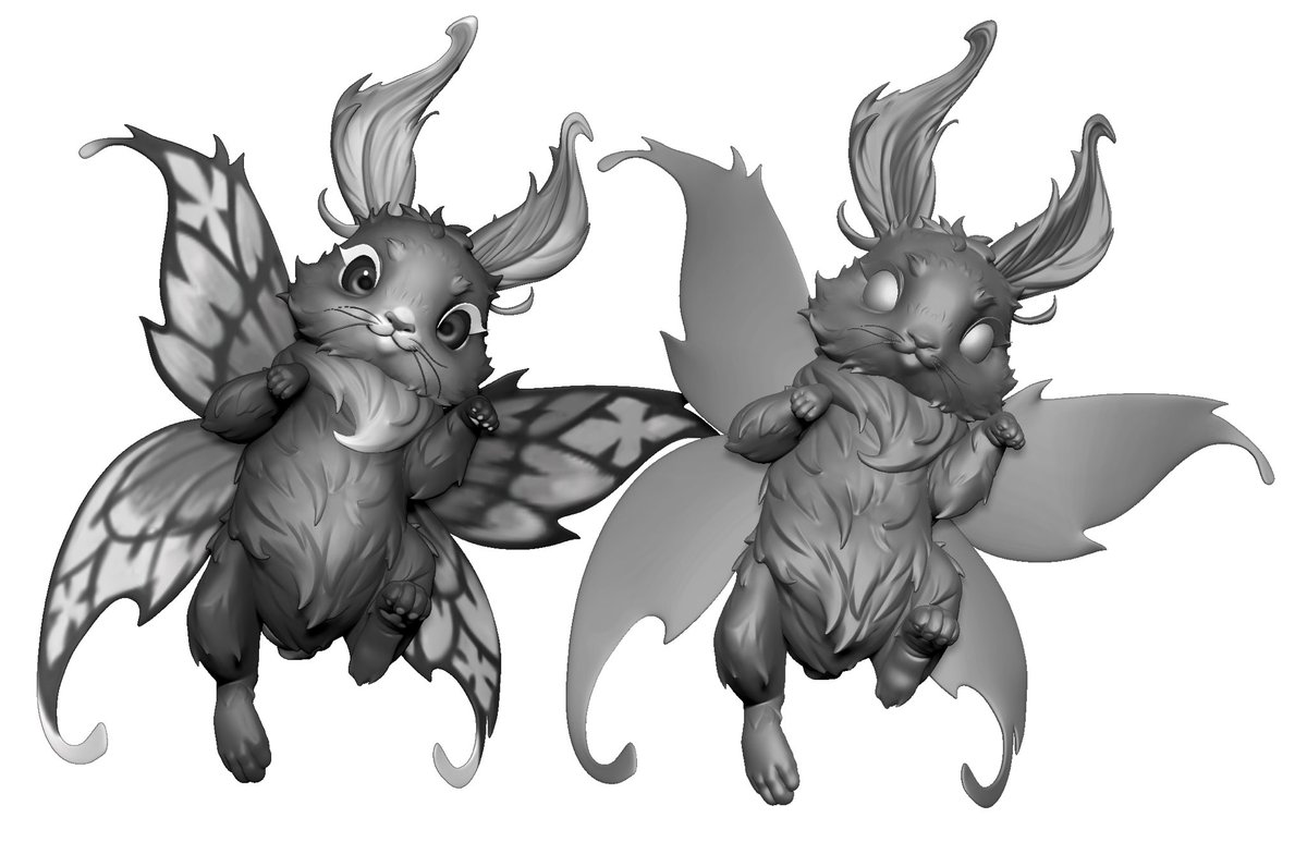 mszhurnakova's tweet image. My progress for #zugzugchallenge🍁🐇
I improved anatomy of rabbits and sculpted some fur, cleaned up topology and added details to leaves and remodeled lantern
