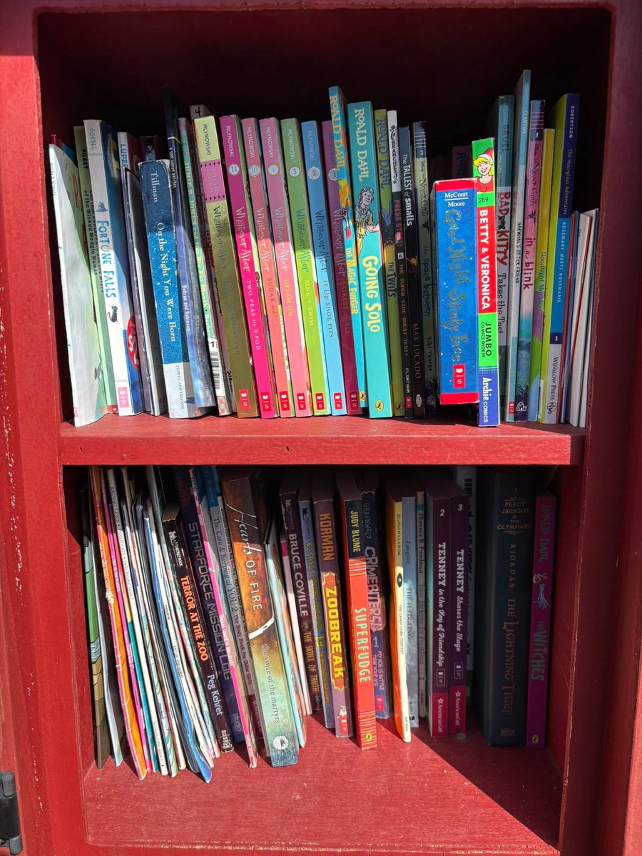 LCsFreeLibrary's tweet image. Restock alert! The Hunter &amp;amp; Potter location on Joe Quick, and the Sharon Johnston location at the playground have been fully stocked. Books are always free, stop by and get you one for Fall Break!
📚 📕