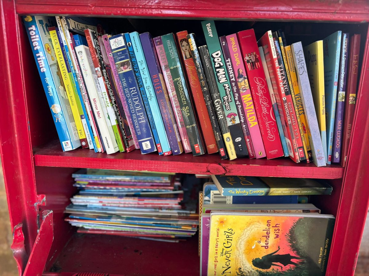 LCsFreeLibrary's tweet image. Restock alert! The Hunter &amp;amp; Potter location on Joe Quick, and the Sharon Johnston location at the playground have been fully stocked. Books are always free, stop by and get you one for Fall Break!
📚 📕
