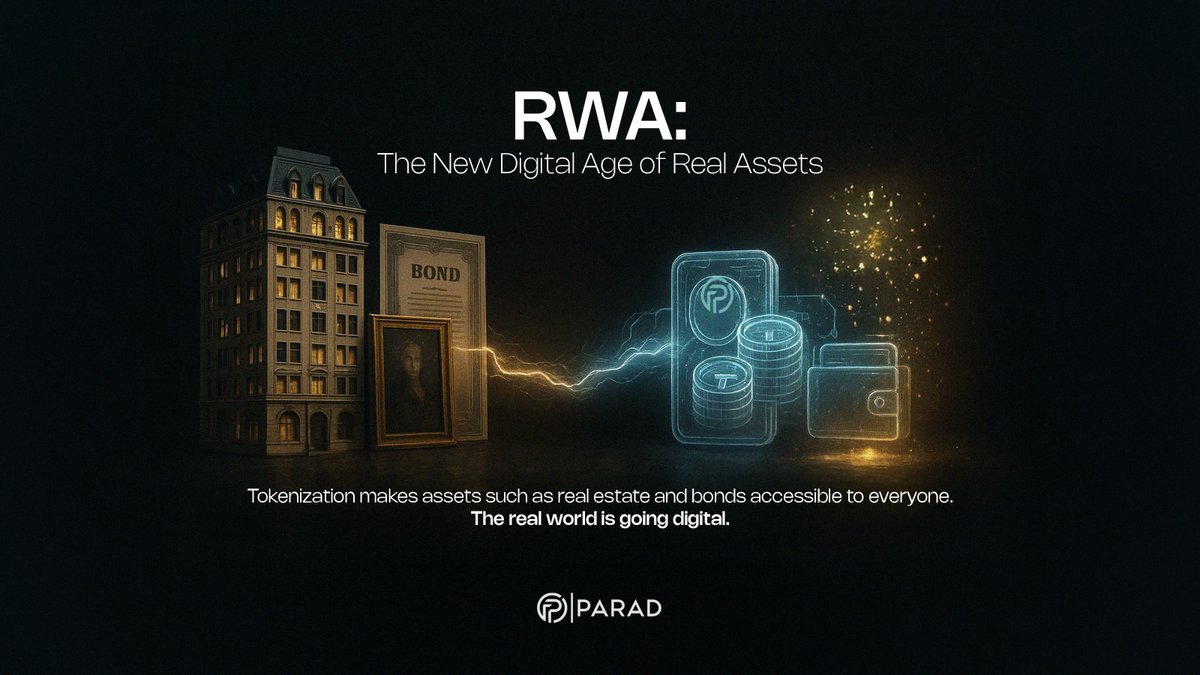 prddao's tweet image. The future of assets is digital.
From real estate to bonds everything is becoming tokenized. 🌐

#RWA #Tokenization #ParadDAO
