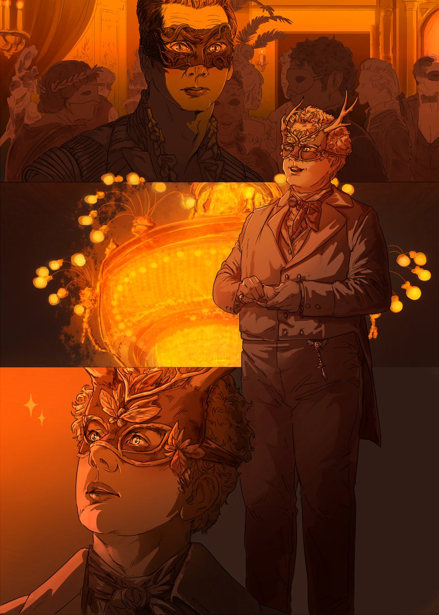 heohlart's tweet photo. Guess what? I overdid it. Again. 
(like f*cking always)
✨

BRIDGERTON S4 Teaser × Good Omens AU

#Inktober2025 - Day 5. Deer

#GoodOmens #BridgertonS4 #IneffableHusbands #Aziraphale #Crowley #GoodOmensAU #GoodOmensFanArt #GoodOmensComic #azicrow #IneffableHusbandsFanart https://t.co/cIZShT4OqB