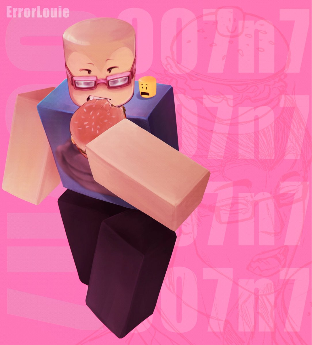 I was asked to draw 007n7 eating his hat..