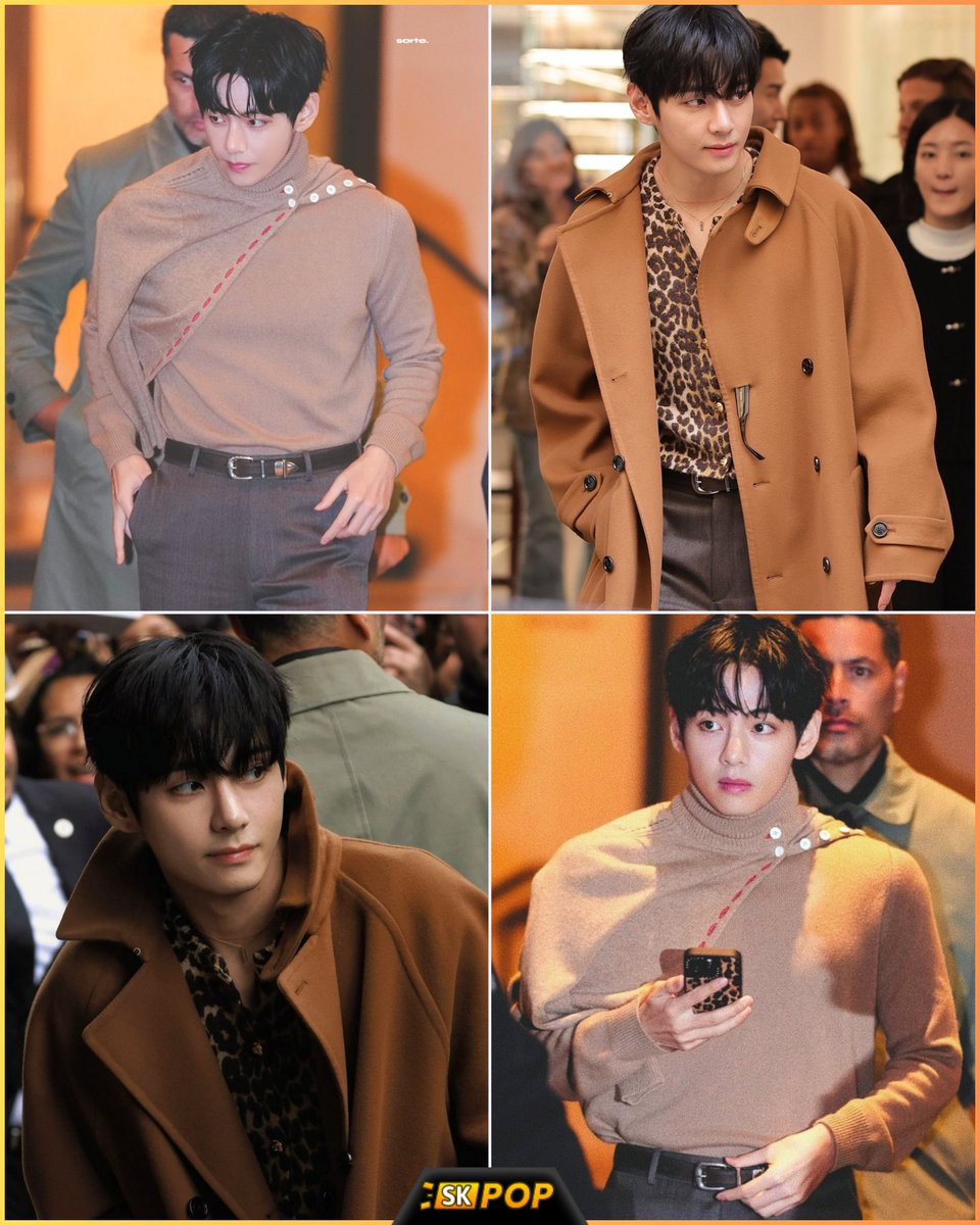 📸 V (Kim Taehyung) serves and devours every look with his flawless visuals complementing high fashion attires, following CELINE's Été 2026 show to the afterparty! 🔥😍🐯🤎

V FOR PARIS FASHION WEEK
CELINE AMBASSADOR TAEHYUNG
#VxCELINEPFW
#CELINESUMMER2026
#TAEHYUNGxCELINE #PFW