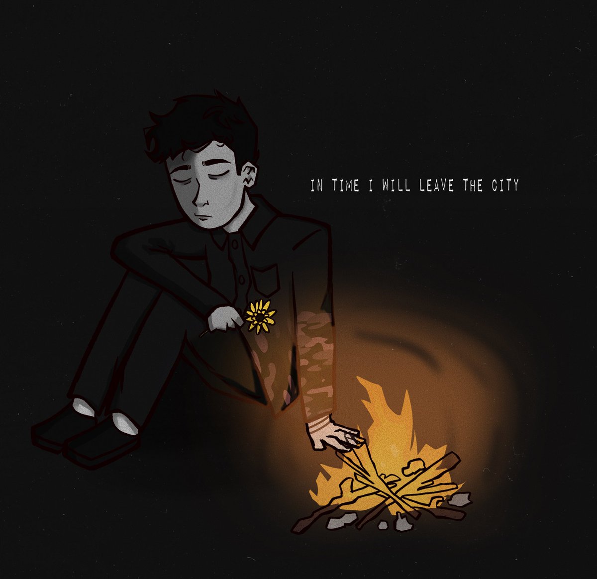 SP00KYSTARZ's tweet photo. “I’m tired of tending to this fire…”

Thank you so much to @cryptidmelody for hosting this really cool collab!🌻

[#Trench7Ani #cliqueart] https://t.co/1dnAPheWGu