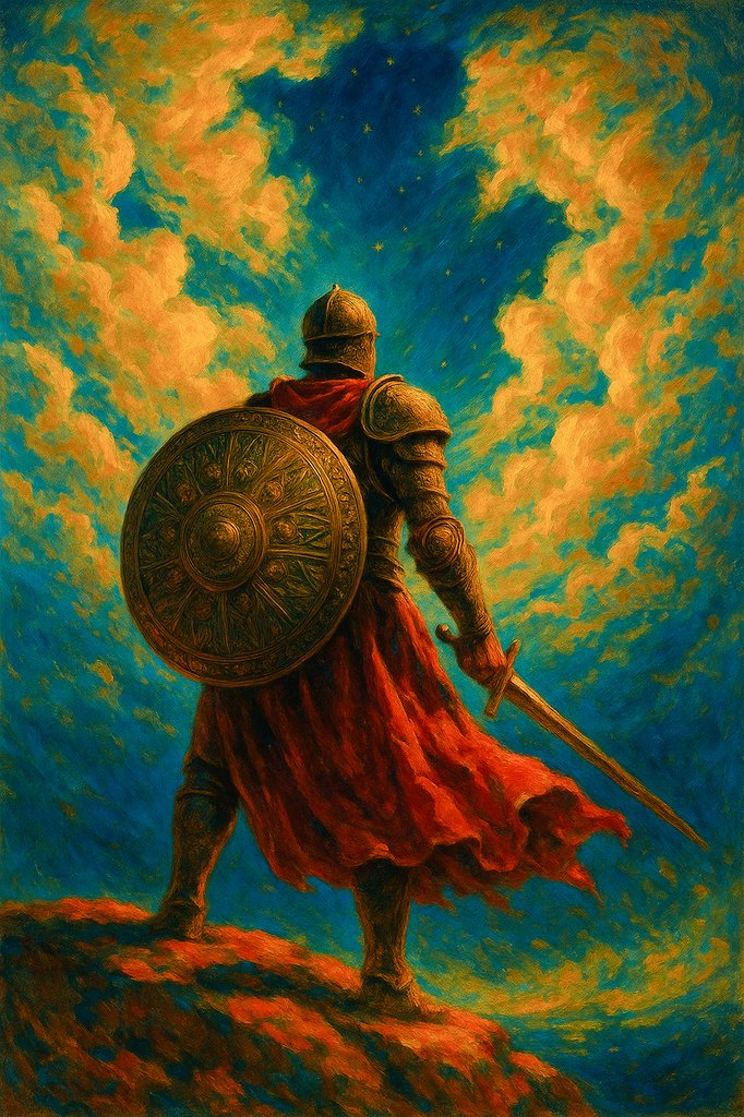 The Light does not wait for the worthy, it calls through silence. So I climbed, not to be seen, but to listen.

#PulpFable #digitalartwork #fantasyart #art #digitalart