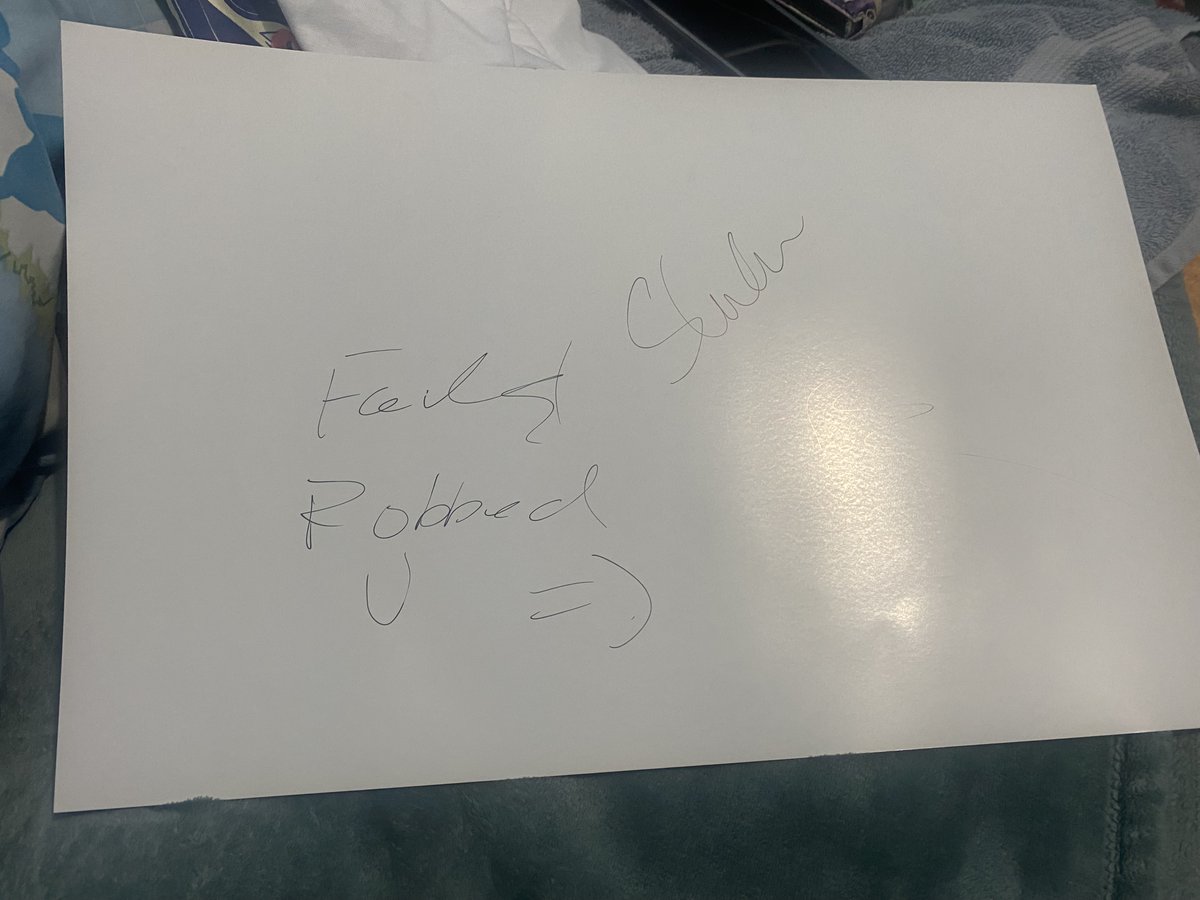 I was looking through my stuff and remembered the one time I met ⁦<a href="/GamesCage_/">GamesCage - Hype Guy</a>⁩ on the sonic symphony and signed my poster with “Robbed U =)” LMAOOOO