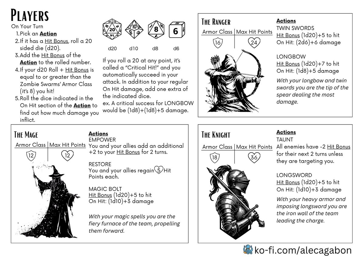 LaserKraken's tweet image. New to Dungeons &amp;amp; Dragons? ⚔️🐉🎲 I made a simple worksheet to dive straight into your first adventure! Try it out and let me know what you think! #DnD #TabletopRPG #BeginnerFriendly
