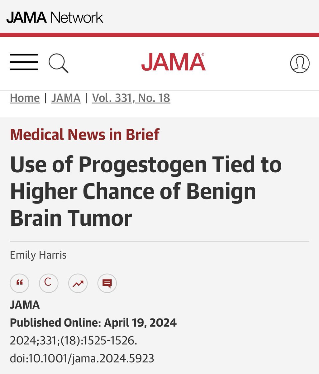 Btw here are some of the studies that found a link between taking Depo and a higher risk of brain tumors
