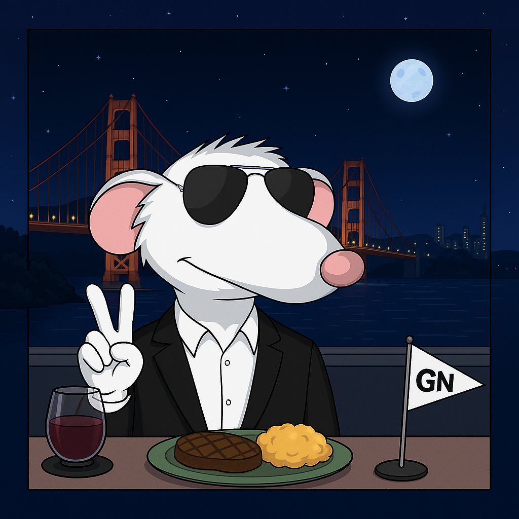 GN Familia 🐀💤
The grind don’t stop — it just recharges.
After a Monday full of moves, deals, and cheddar stacking, the FatRatMafia tucks the hustle away for the night.
Rest easy, keep your loyalty tight, and dream of brighter cheddar.