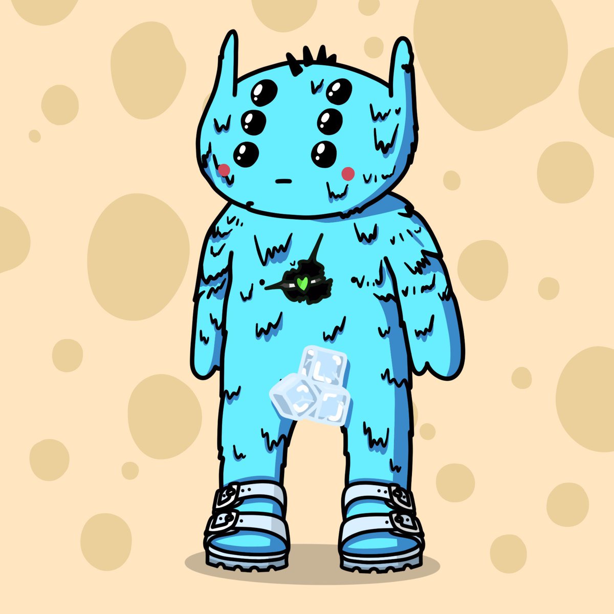lumpycatnft's tweet image. Slide this yeti in. He’s got ballz of ice! 🥶🧊