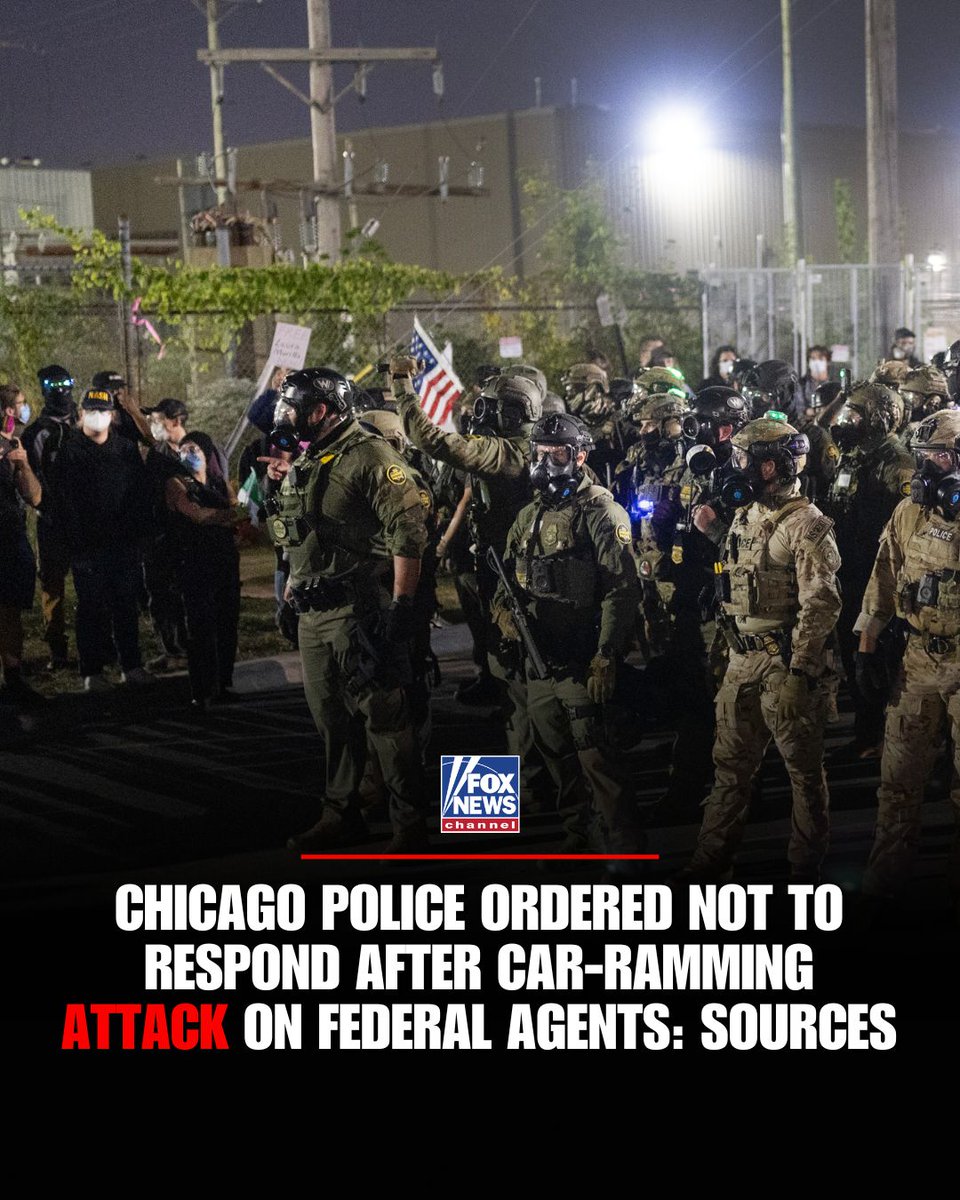 FoxNews's tweet photo. HELP DENIED: Chicago police were ordered not to respond when Border Patrol agents reported being boxed in and surrounded after a ramming incident, multiple federal and Chicago law enforcement sources confirmed to FOX News. https://t.co/LTwqlxGQqu