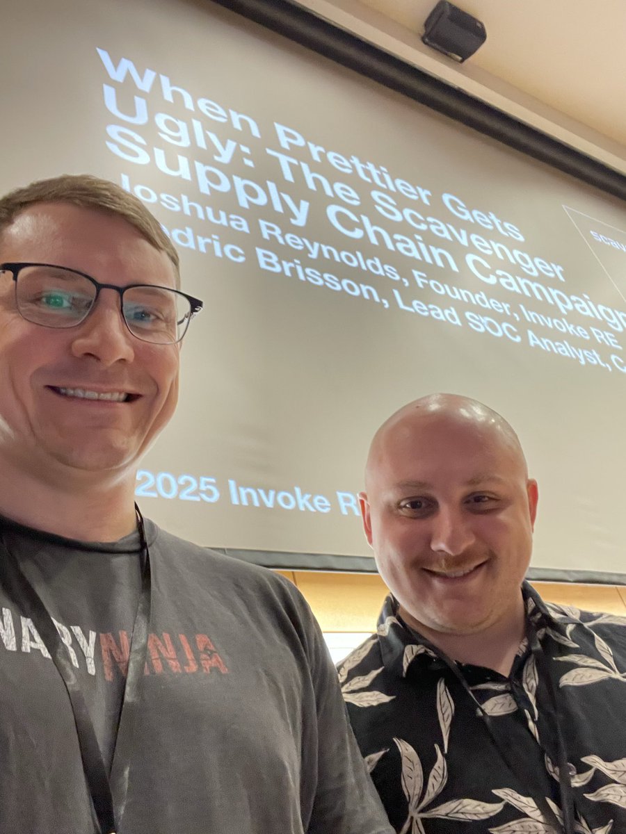 InvokeReversing's tweet image. Had a fantastic turnout for our talk at BSides Toronto about the scavenger malware today! Huge thanks to @cyb3rjerry for co-presenting and thank you to everyone for attending!