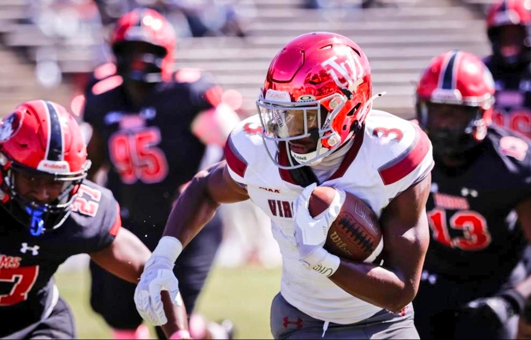 HBCU D2/NAIA Football Top 10 Week 6

1. Virginia Union 4-1
2. Albany State 4-1
3. Johnson C. Smith 5-1
4. Edward Waters 4-1
5. Benedict 5-0
6. Kentucky State 4-2
7. Fayetteville State 3-3
8. Livingstone 3-2
9. West Virginia St 3-2
10. Winston Salem 3-3