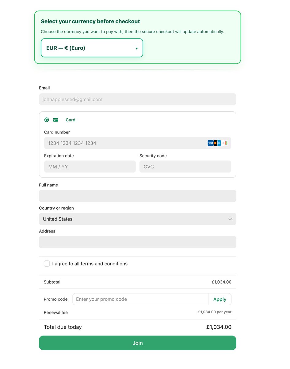 its_parisa's tweet image. Customized Whop checkout with multiple currencies! 

He’s currently only offering 3, but we will be adding 30+ next week 

If you need your checkout customized hmu