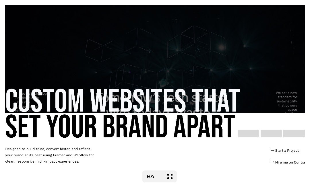the_Webdevguy's tweet image. Hi, 
i’m Bright a bespoke web designer and framer/webflow developer, i design and build not just fancy but conversion focused websites for businesses, brands and creatives

#framer #webdesign