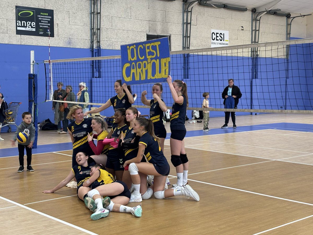 Un week-end placé sous le signe du partage et du sport à #Carpiquet !
Plus de 200 participants au Bal des Seniors 👏 
Et deux belles victoires pour nos équipes féminines de volley en N2 et N3 🏐
Bravo ! 💙💛
#Carpiquet #Volley #FiertéCarpion
#Calvados #Normandie
